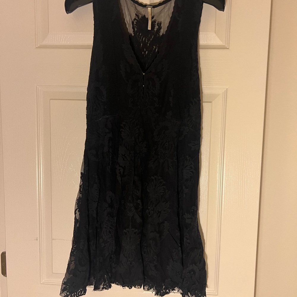 Casual Black Lace Dress